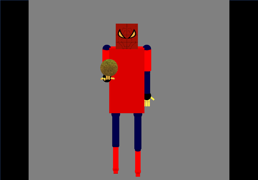 Spiderman en 3D animé OpenGL